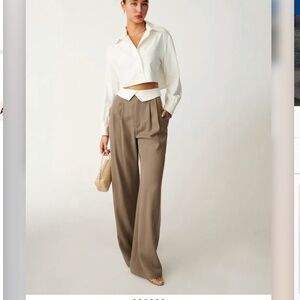 Reformation Stevie Pant Brown - Size 2